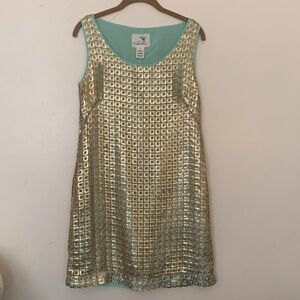 Tabitha Gold Sequin Sheath Mini Dress
